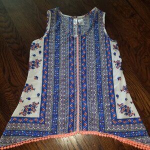 Japna Kids Blue/Orange Girls Tank Top